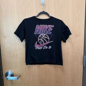 Nike black basketball crop tee women’s M